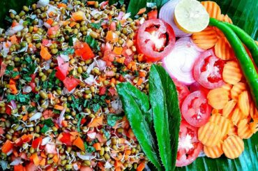 Easy healthy sprouted salad/healthy salad recipe/village cooking