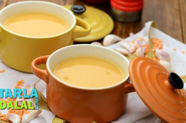 Garlicky Lentil and Tomato Soup (Low Calorie) by Tarla Dalal