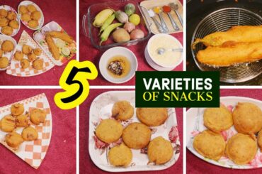 5 VARIETIES OF SNACKS | Easy Snacks Recipe | Tasty Snacks Recipe | Healthy Snacks | Witty Cooking