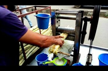 Healthy and unique Sugarcane juice recipe street food | Dhaka Tasty Food