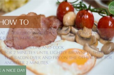 healthy diabetic recipes low calorie for control diabetes: Bacon, Eggs & Tomatoes