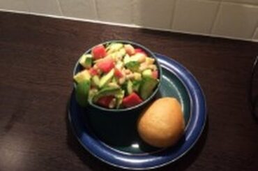 Vegan Recipe: Cannellini Bean & Watermelon Salad, low calories, low in fat healthy eating