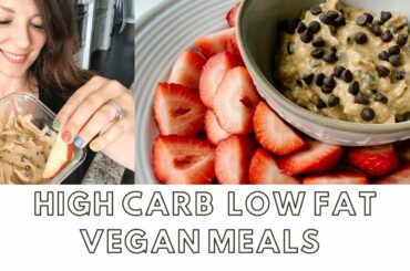 HIGH CARB LOW FAT VEGAN MEALS - Vegan Chickpea Cookie Dough Dip