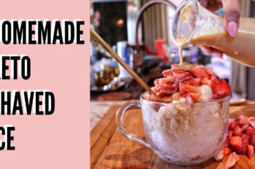 KETO SHAVED ICE WITH CONDENSED MILK AT HOME  I Super Easy Recipe I No Shaved Ice Maker Needed