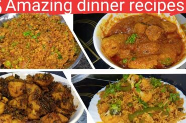 5 Healthy and Quick Dinner Recipes/5 Sabji Recipe For Dinner/Lunch box recipes/Dinner Recipe ideas
