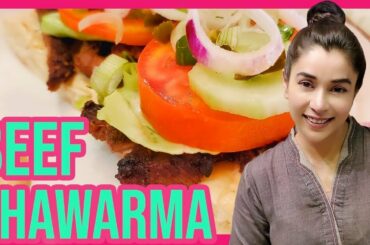 Beef Shawarma | Garlic Tahini Sauce | Lebanese Recipe | Mediterran sandwich | healthy Recipes (2020)