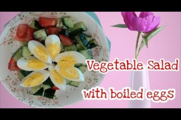 VEGETABLE SALAD WITH BOILED EGGS SPRINKLE WITH CHIA SEEDS  - AND IT'S BENEFITS
