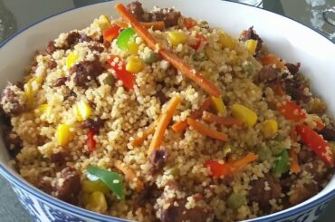 GROUND TURKEY COUSCOUS RECIPE | HEALTHY FOOD | QUARANTINE COOKING