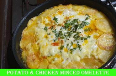 Potato & Chicken Minced Omelette || Healthy Food || Recipe in URDU || By CookDay.