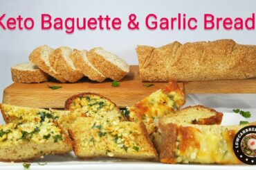 HOW TO MAKE KETO BAGUETTE & GARLIC BREAD - CRISPY, FLAVORFUL & DELICIOUS !