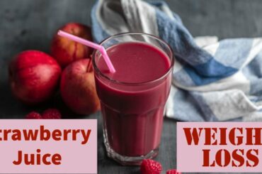 How to make Health Strawberry Juice Weight Loss Recipe in Urdu Hindi | Fresh Mint Strawberry Drink