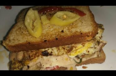 Cajun breakfast sandwich l ultimate roasted scrambled eggs l healthy mushrooms l sandwich recipe