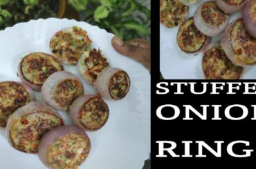 How To Make Stuffed Onion Rings | Easy 5 Min Recipe | Healthy Food | Pakashala
