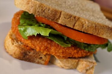 Morning Star Vegan Buffalo Chicken Sandwich Review - vegan recipe - healthy recipe channel