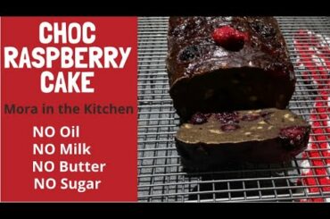 Healthy Chocolate Raspberry Banana Bread Recipe