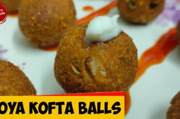 Soya kofta balls|healthy snack recipes|Soya chunk recipes|fried Soya balls|