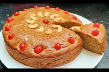 Healthy Whole Wheat Banana Cake with Jaggery/Eggless & Without Oven/No Sugar No Maida/Banana Bread