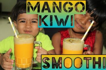 Mango with kiwi SMOOTHIE, healthy recipes tasty drink