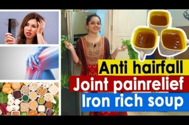 Anti hairfall recipe| healthy drumstick leaf soup|moringa soup|elders joint pain relief