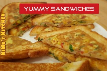 Kids Favourite Sandwiches| Quick Sandwich Recipe| Breakfast Sandwiches| Recipe by NiMu’s Kitchen