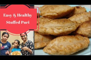 Stuffed Puri / sweet stuffed Puri / Healthy Snack / Healthy and Easy Breakfast Recipe in Tamil