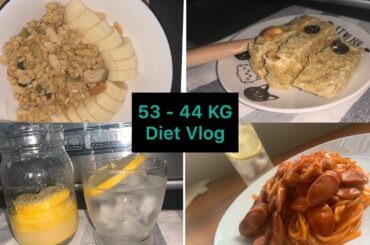 53 - 44 KG Diet Vlog | Homemade & Healthy | Lemonade, Banana bread with oats and Pasta