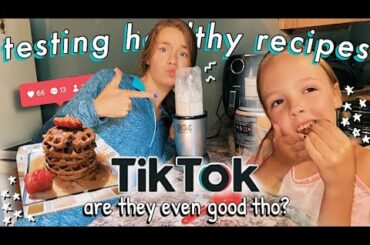 TRYING HEALTHY TIKTOK RECIPES, my family reacts to healthy recipes