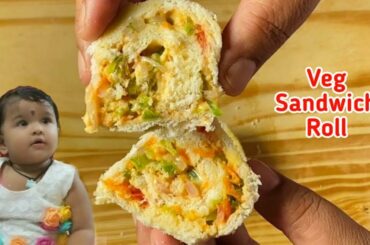 Tasty and Healthy Veg Sandwich Roll Ups // Quick and easy Recipe