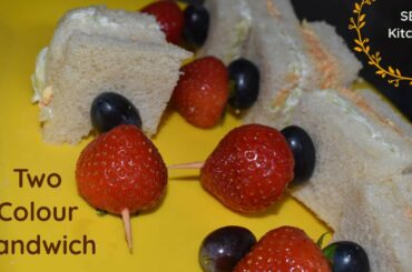 Easy and Tasty Two color sandwich|Kids snack|healthy snack recipe|party food