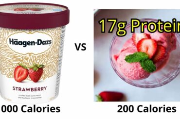 Greek Yogurt Ice Cream: Low Calorie High Protein Berry NO ICE CREAM MAKER