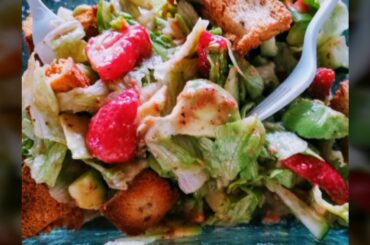 Strawberry Cucumber Avacado salad | Healthy Salad | Zero Oil salad recipe | Episode 111