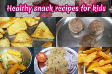 5 Healthy snack recipes in Tamil/Snack recipes for kids/Ragi laddu,Paneer fry &paratha, Veggy sticks