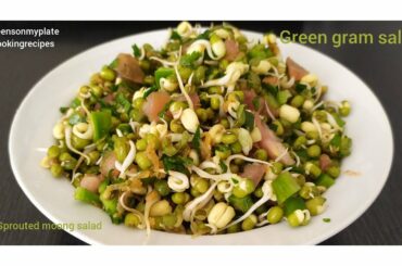 Healthy sprouted green gram salad recipe