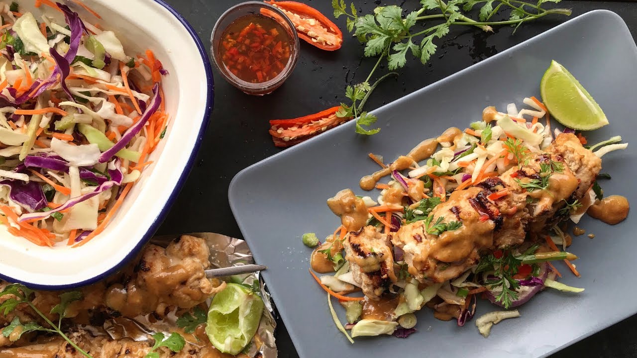 Healthy Chicken Satay Skewers | 30 Minute Meals Healthy Chicken Satay Skewers | 30 Minute Meals