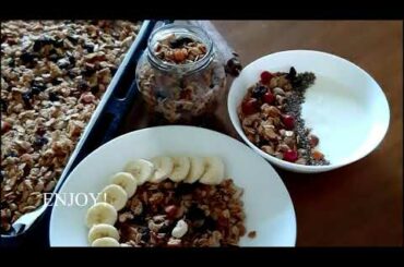 Homemade Granola Recipe I Fail proof recipe full of nuts I Healthy and tasty recipe