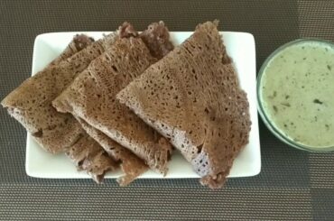 Ragi Dosa | Quick and easy breakfast recipe | Finger millet Dosa | Healthy Breakfast