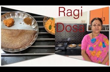 Ragi Dosa ! /(Finger Millet )  Healthy Breakfast Recipe !!   Simple &  Tasty!!
