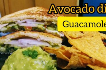 Healthy Mexican avocado dip / Guacamole / dip for nachos & sandwich