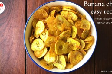How to make easy banana chips snacks recipe. Tea time healthy snacks indian recipes to store.
