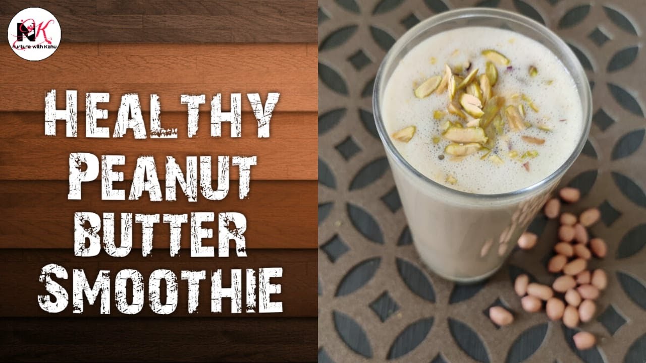 Healthy peanut butter smoothie with oats. Quick and easy healthy breakfast recipe. Healthy peanut butter smoothie with oats. Quick and easy healthy breakfast recipe.