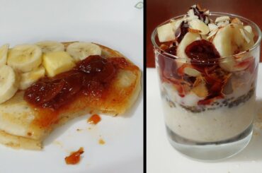 2 Instant Healthy Breakfast Recipes | Eggless Pancake Recipe | Breakfast In a Jar in 2 Minutes