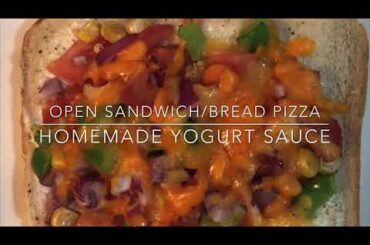 Quick Healthy Open Sandwich/Bread Pizza without any processed Sauce