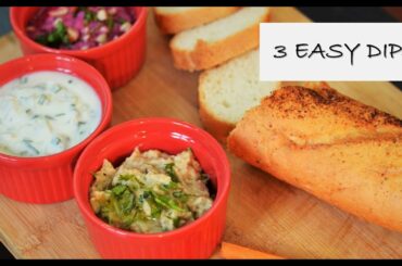 EASY + HEALTHY DIPS/SNACKS | Homemade Dips Recipe | SCImplify