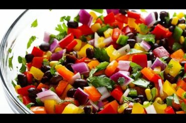 Healthy colourful vegetable salad
