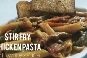 Indian Style Chicken Pasta | Chicken  Masala Pasta Recipe With White Sauce | Easy & Quick Recipe