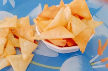 Crispy chips recipe/Rice flour chips/healthy snacks recipe /tea time Triangle /evening snacks recipe