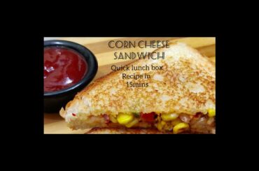 corn cheese sandwich at home/ lunch box recipe/ Veg sandwich