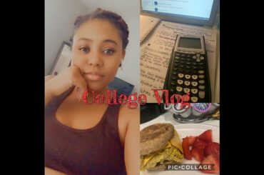 College Day in the Life: healthy breakfast idea, iced coffee, college algebra