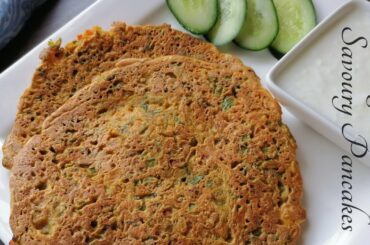 High Protein Breakfast For Weight Loss | Gluten Free Savoury Pancakes | Healthy Recipes