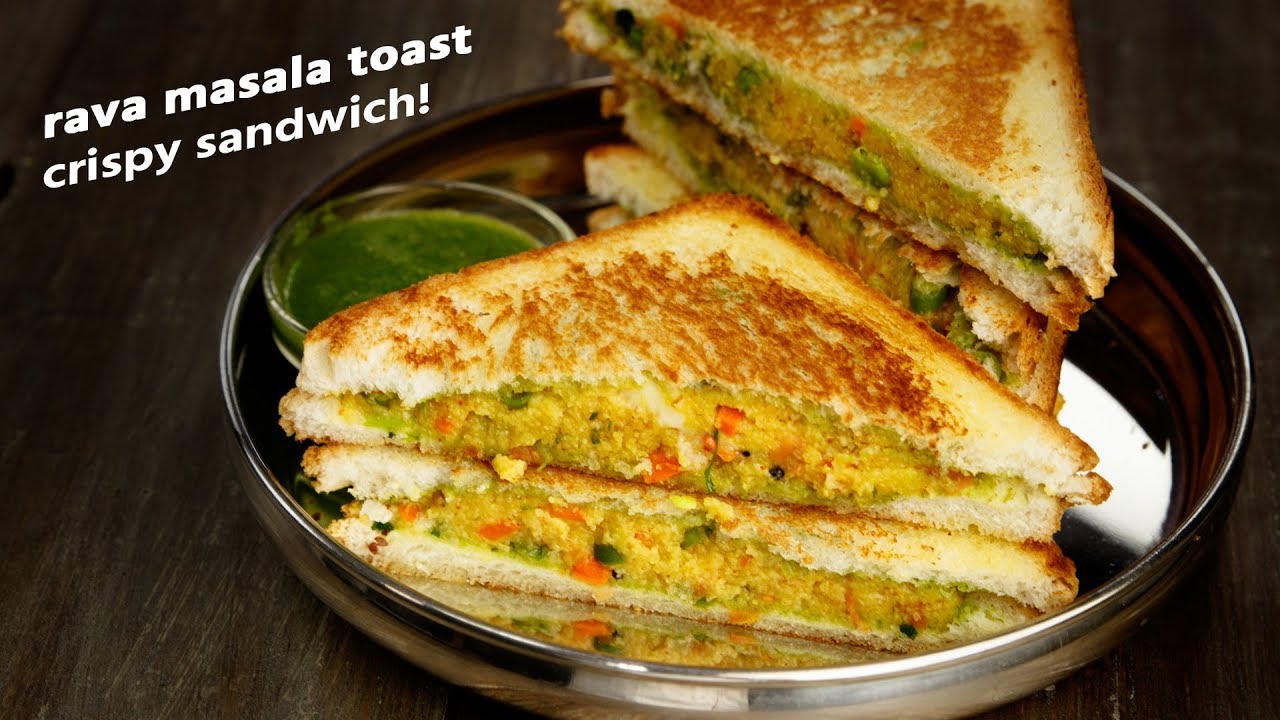 Rava Masala Sandwich – Indian Breakfast Veg Suji Easy Toast Recipe – CookingShooking Rava Masala Sandwich - Indian Breakfast Veg Suji Easy Toast Recipe - CookingShooking